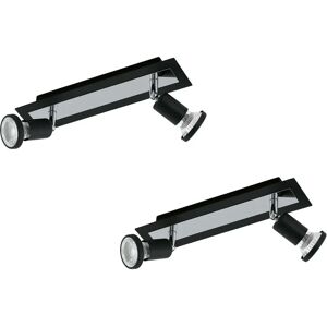 Loops 2 Pack Wall Ceiling Spot Light Black Chrome GU10 5W Loops 2 Pack Wall Ceiling Spot Light Black Chrome GU10 5W