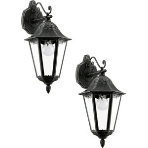 Loops 2 Pack Outdoor Wall Light Black & Silver Patina Lantern - Wall Light Loops 2 Pack Outdoor Wall Light Black & Silver Patina Lantern - Wall Light