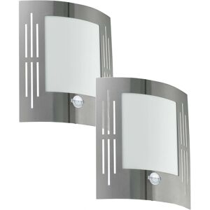 Loops Stainless Steel Outdoor Wall Light - PIR Motion Sensor - 2 Pack Loops Stainless Steel Outdoor Wall Light - PIR Motion Sensor - 2 Pack
