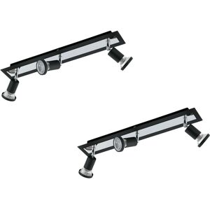 Loops 2 PACK Wall Ceiling 3 Spot Light Black Chrome - Spot Light Loops 2 PACK Wall Ceiling 3 Spot Light Black Chrome - Spot Light