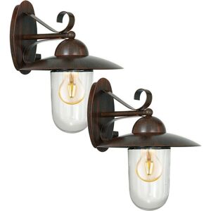 Loops G02566X2 Antique Brown Steel Fisherman Wall Light - Wall Light Loops G02566X2 Antique Brown Steel Fisherman Wall Light - Wall Light