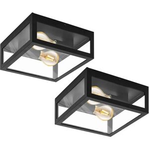 Loops 2 Pack Wall Ceiling Light Black Clear Glass - Ceiling Light Loops 2 Pack Wall Ceiling Light Black Clear Glass - Ceiling Light
