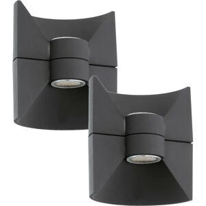 Loops 2 Pack IP44 Outdoor Wall Light - Anthracite Aluminum Loops 2 Pack IP44 Outdoor Wall Light - Anthracite Aluminum