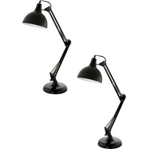 Loopt 2 Pack Black Flexible Table Desk Lamp with Switch - Light Type Loopt 2 Pack Black Flexible Table Desk Lamp with Switch - Light Type