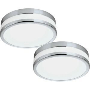 Loops 2 Pack Wall Ceiling Light Chrome Satin Glass Shade LED 11W - Ceiling Light Loops 2 Pack Wall Ceiling Light Chrome Satin Glass Shade LED 11W - Ceiling Light