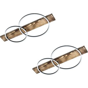 Loops 2 Pack Wall Ceiling Light Black Rustic Wood - Ceiling Light Loops 2 Pack Wall Ceiling Light Black Rustic Wood - Ceiling Light