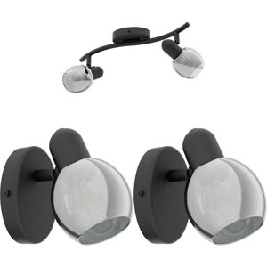 Loops Twin Ceiling Spot Light & 2x Matching Wall Lights - Lighting Set Loops Twin Ceiling Spot Light & 2x Matching Wall Lights - Lighting Set