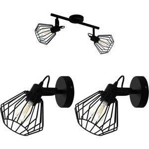 Loops Twin Ceiling Spot Light & 2x Wall Lights - Modern Ceiling and Wall Lights Loops Twin Ceiling Spot Light & 2x Wall Lights - Modern Ceiling and Wall Lights
