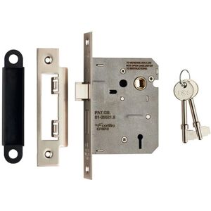Unknown - 3 Lever Sashlock - Satin Nickel - Door Lock Unknown - 3 Lever Sashlock - Satin Nickel - Door Lock