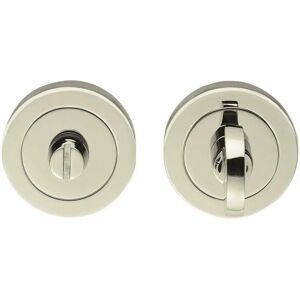Loops Thumbturn Lock and Release Handle - Beveled Rose Nickel Loops Thumbturn Lock and Release Handle - Beveled Rose Nickel