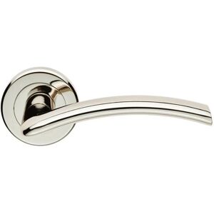 Loops - Flat Arched Handle on Round Rose - Concealed Fix Loops - Flat Arched Handle on Round Rose - Concealed Fix