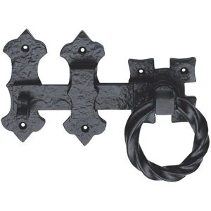Loops - Ornate Ring Lift - Black Antique Finish - Latch Set Loops - Ornate Ring Lift - Black Antique Finish - Latch Set