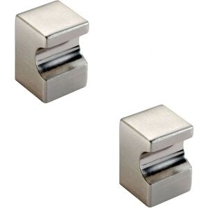 Loops - 2x Square Cupboard Door Knob - 18x18mm Loops - 2x Square Cupboard Door Knob - 18x18mm