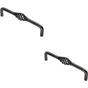 Loops - D-Type Cage - 128mm fixing centres - Antique Steel - 2 - cabinet pull handle Loops - D-Type Cage - 128mm fixing centres - Antique Steel - 2 - cabinet pull handle