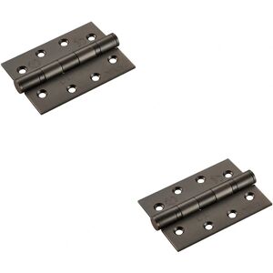 Loops - 13 Ball Bearing Hinge - 102 x 76 x 3mm - Matt Bronze - Hinge Loops - 13 Ball Bearing Hinge - 102 x 76 x 3mm - Matt Bronze - Hinge