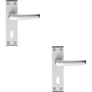 Loops - Straight Lever Door Handle - Satin Aluminium Loops - Straight Lever Door Handle - Satin Aluminium