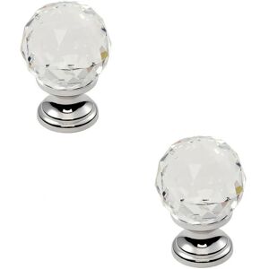 Loops - Faceted Crystal Cupboard Knob - 35mm - Cabinet Knob Loops - Faceted Crystal Cupboard Knob - 35mm - Cabinet Knob