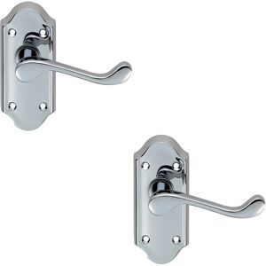 Loops - Victorian Scroll Lever - Chrome - 112 x 48mm - Door Lever Loops - Victorian Scroll Lever - Chrome - 112 x 48mm - Door Lever