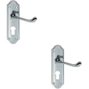 Unknown - Victorian Lever - Backplate - Chrome - Door Unknown - Victorian Lever - Backplate - Chrome - Door