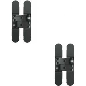 Loops Concealed Medium Duty Hinge - 134x24mm - 2x - Matt Black Loops Concealed Medium Duty Hinge - 134x24mm - 2x - Matt Black