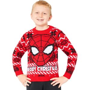 Marvel Spiderman Christmas Jumper - Crew Neck, Red, 7-8Y Marvel Spiderman Christmas Jumper - Crew Neck, Red, 7-8Y