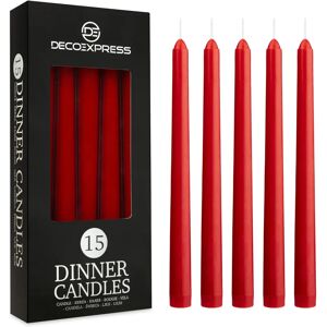 DECO EXPRESS 15 Red Cone Candles - Candle Set DECO EXPRESS 15 Red Cone Candles - Candle Set