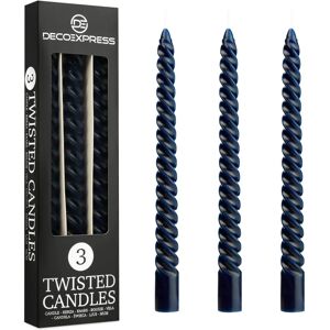 DECO EXPRESS Blue Twisted Candles - Candles DECO EXPRESS Blue Twisted Candles - Candles