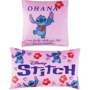 Disney Stitch Cushion Cover Set - Pink - 50x30cm & 35x35cm Disney Stitch Cushion Cover Set - Pink - 50x30cm & 35x35cm