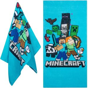 Minecraft Kids Blue Beach Swim Towel - Summer & Pool Fun Minecraft Kids Blue Beach Swim Towel - Summer & Pool Fun