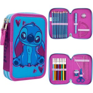 Disney - Filled Pencil Case - Blue/Pink Stitch - Pencil Case Disney - Filled Pencil Case - Blue/Pink Stitch - Pencil Case