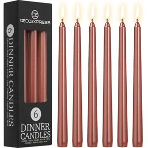 DECO EXPRESS DecoExpress Set of 6 Cappuccino Taper Candles - Candles DECO EXPRESS DecoExpress Set of 6 Cappuccino Taper Candles - Candles