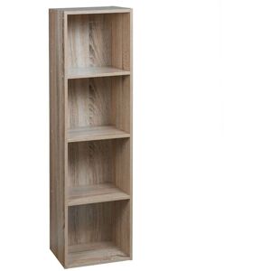 URBN Living - Wooden Bookcase - Chêne antique - 4 Étagères - Bibliothèque - Publicité URBN Living - Wooden Bookcase - Chêne antique - 4 Étagères - Bibliothèque - Publicité