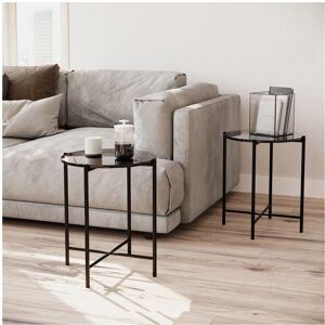 URBN Living - 2pc Round Marble Top - Noir - Table basse - Publicité URBN Living - 2pc Round Marble Top - Noir - Table basse - Publicité
