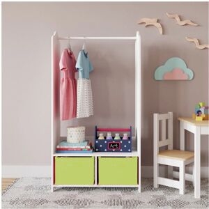 URBN Living - MDF Wooden - Green - Clothes Rail Wardrobe URBN Living - MDF Wooden - Green - Clothes Rail Wardrobe
