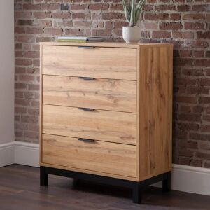 Julian Bowen Bali Oak 4 Drawer Chest of Drawers - Chest of Drawers Julian Bowen Bali Oak 4 Drawer Chest of Drawers - Chest of Drawers