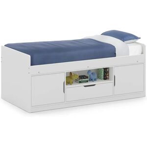 Julian Bowen Atom White Single Cabin Bed - Storage for Kids & Teens Julian Bowen Atom White Single Cabin Bed - Storage for Kids & Teens