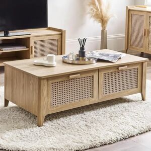 Julian Bowen - Sydney Oak and Rattan Effect - Couchtisch Julian Bowen - Sydney Oak and Rattan Effect - Couchtisch