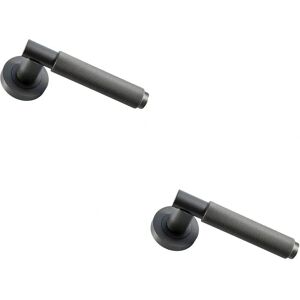 Generic - Knurled Round Bar - Matt Bronze - Door Handle Generic - Knurled Round Bar - Matt Bronze - Door Handle