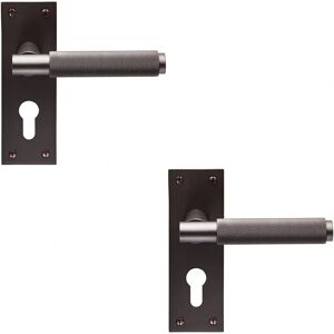 Unknown - Knurled Round Handle - Matt Bronze - Door Handle Unknown - Knurled Round Handle - Matt Bronze - Door Handle