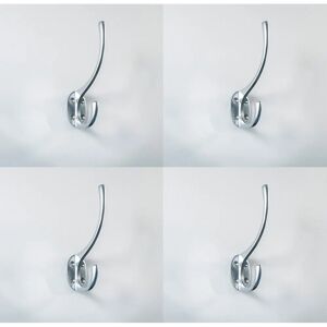 Victorian Hat & Coat Hook - 64mm projection - Satin Chrome - Hook Victorian Hat & Coat Hook - 64mm projection - Satin Chrome - Hook