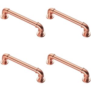 Loops - Pipe Design - 128mm - 12mm Satin Copper - Cabinet Pull Handle Loops - Pipe Design - 128mm - 12mm Satin Copper - Cabinet Pull Handle