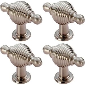 Loops - Reeded Beehive Cabinet Knob - 26mm - RoseNickel - Knob Loops - Reeded Beehive Cabinet Knob - 26mm - RoseNickel - Knob