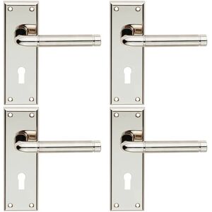 Gen - Round Bar Handle - Polished Nickel - Door Handle Gen - Round Bar Handle - Polished Nickel - Door Handle