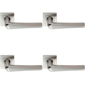 Loops - Square Rose Tapered Handle - Satin Steel - 4 pairs - handle Loops - Square Rose Tapered Handle - Satin Steel - 4 pairs - handle