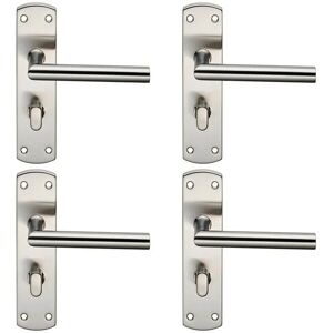 Unknown - Mitred Lever Bathroom Backplate - Door handle Unknown - Mitred Lever Bathroom Backplate - Door handle
