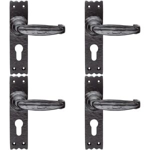 Loops - Creased Style Lever - 156x38mm - Lock Backplate Loops - Creased Style Lever - 156x38mm - Lock Backplate