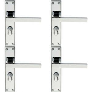 Loops - Straight Square - Backplate 180x40 - Polished Chrome - Handle Loops - Straight Square - Backplate 180x40 - Polished Chrome - Handle