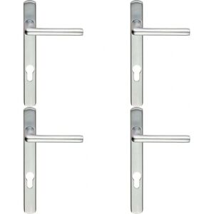 Loops Straight Lever Narrow Euro Backplate Satin Chrome Loops Straight Lever Narrow Euro Backplate Satin Chrome