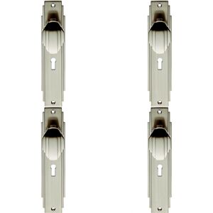 Loops - Backplate - Satin Nickel - 205x45mm - Door Backplate Loops - Backplate - Satin Nickel - 205x45mm - Door Backplate