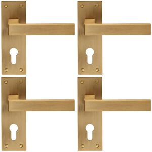 Loops - Straight Square Handle - Antique Brass - Door Handle Loops - Straight Square Handle - Antique Brass - Door Handle